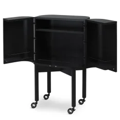 Northern Loud serveertrolley op wielen, Zwart< Kasten & Vitrines