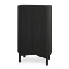 Northern Loud tall kast 143 cm, Black painted oak< Kasten & Vitrines