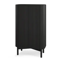 Northern Loud tall kast 143 cm, Black painted oak< Kasten & Vitrines