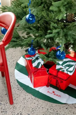 Byon Love kerstboomkleed Ø100 cm, Groen-lichtblauw< Kerstdecoraties