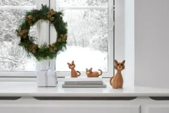 Spring Copenhagen Lucky decoratie kat, Eikenhout< Houten Beelden