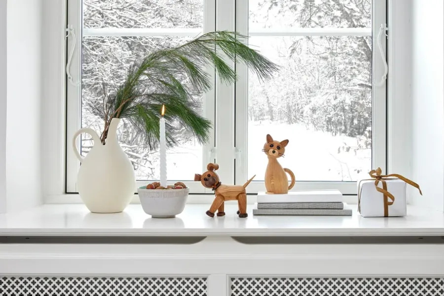Spring Copenhagen Lucky decoratie kat, Eikenhout< Houten Beelden