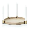 Applicata Luna maxi kaarsenhouder, Eiken-messing< Adventskandelaars & -Kaarsen