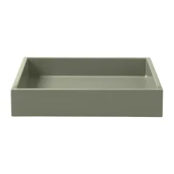 Mojoo Lux gelakt decoratief dienblad 19x19x3,5 cm, Sage< Decoratieve Accessoires|Decoratieve Dienbladen
