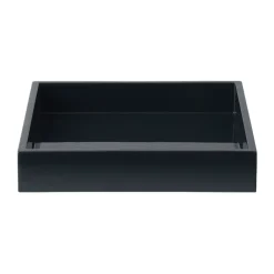 Mojoo Lux gelakt decoratief dienblad 19x19x3,5 cm, Black< Decoratieve Accessoires|Decoratieve Dienbladen