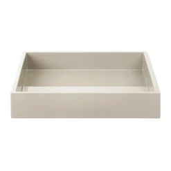 Mojoo Lux gelakt decoratief dienblad 19x19x3,5 cm, Latte< Decoratieve Accessoires|Decoratieve Dienbladen