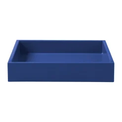 Mojoo Lux gelakt decoratief dienblad 19x19x3,5 cm, Ultramarin< Decoratieve Accessoires|Decoratieve Dienbladen