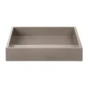 Mojoo Lux gelakt decoratief dienblad 19x19x3,5 cm, Warm grey< Decoratieve Accessoires|Decoratieve Dienbladen