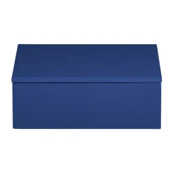 Mojoo Lux gelakte opbergdoos 19x19x7 cm, Ultramarin< Dozen & Boxen