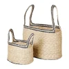 Broste Copenhagen Lykke mand 2-delig, Natural-black< Opbergmanden