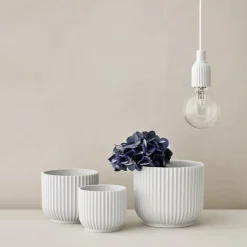 Lyngby Porcelæn Lyngby bloempot wit, Ø14,5 cm< Bloempotten