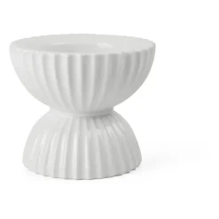 Lyngby Porcelæn Lyngby Tura blokkandelaar Ø11,5 cm, Wit< Kandelaars