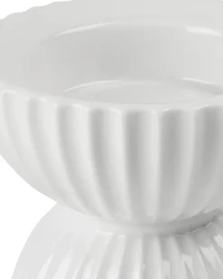Lyngby Porcelæn Lyngby Tura blokkandelaar Ø11,5 cm, Wit< Kandelaars