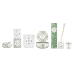 Voluspa Maison Blanc Mini Tin geurkaars 25 uur, Moroccan Mint Tea< Geurkaarsen & Aroma Diffusers