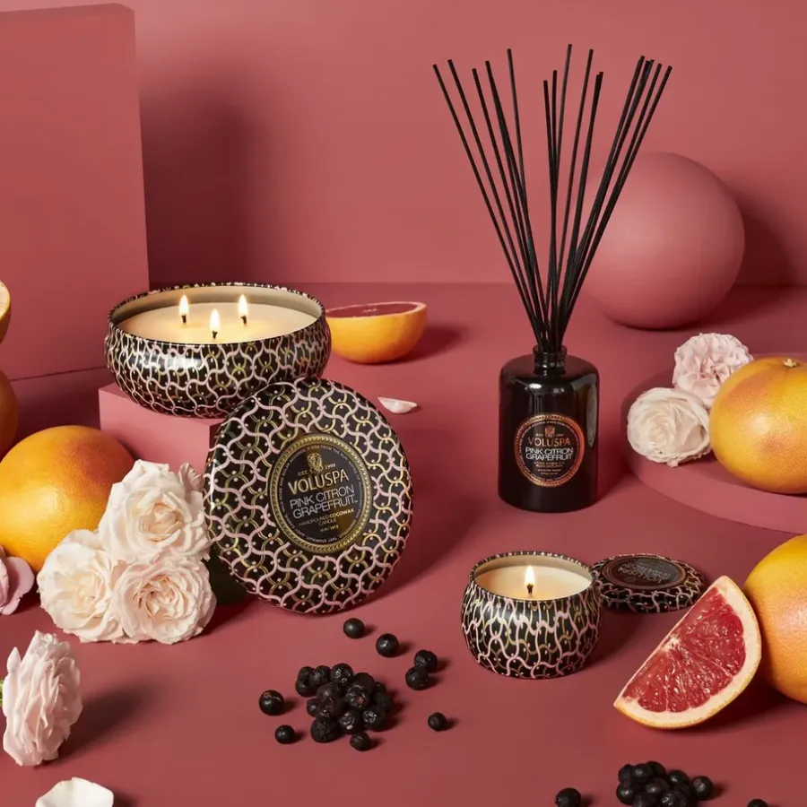 Voluspa Maison Noir geurstokjes 177 ml, Pink Citron Grapefruit< Geurkaarsen & Aroma Diffusers