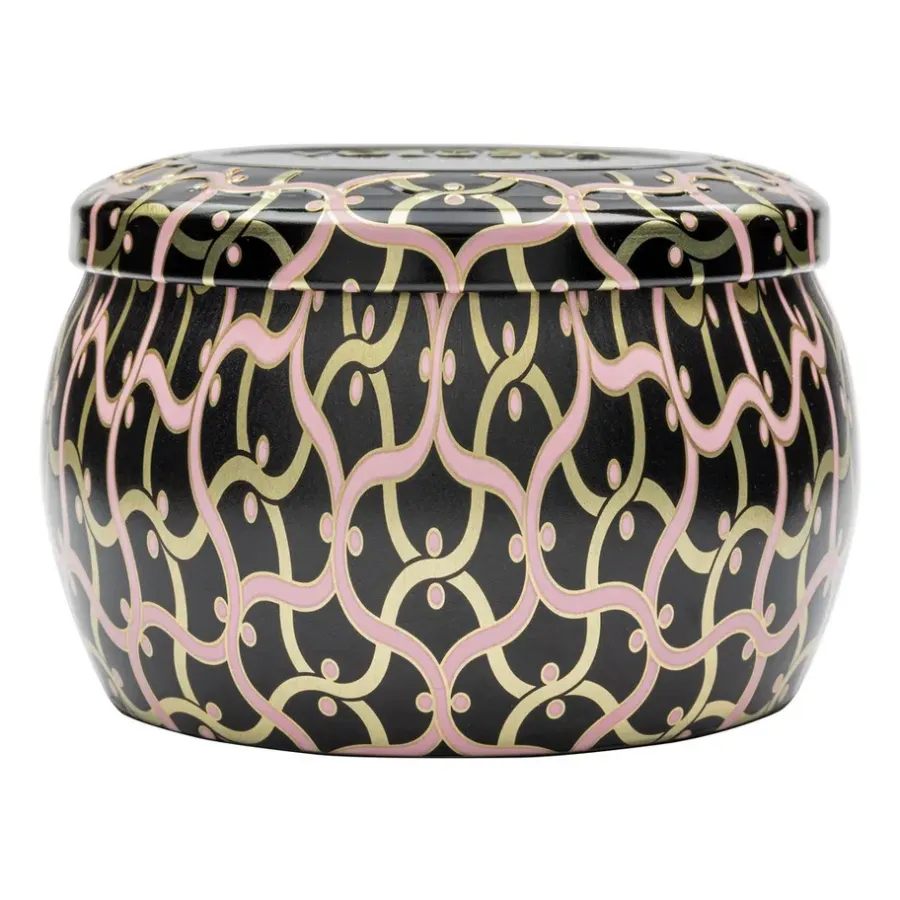 Voluspa Maison Noir Mini Tin geurkaars 25 uur, Pink Citron Grapefruit< Geurkaarsen & Aroma Diffusers