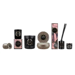 Voluspa Maison Noir Mini Tin geurkaars 25 uur, Pink Citron Grapefruit< Geurkaarsen & Aroma Diffusers