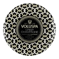 Voluspa Maison Noir 3-wick Tin geurkaars 40 uur, Crisp Champagne< Geurkaarsen & Aroma Diffusers