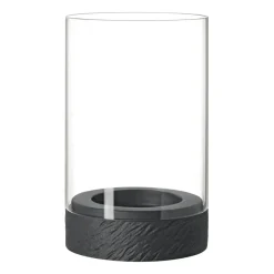 Villeroy & Boch Manufacture Rock Home Hurricane waxinelichtjeshouder M, Zwart< Kaarsenhouders & Kaarsenborden