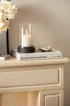 Villeroy & Boch Manufacture Rock Home Hurricane waxinelichtjeshouder M, Zwart< Kaarsenhouders & Kaarsenborden