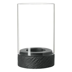 Villeroy & Boch Manufacture Rock Home Hurricane waxinelichtjeshouder S, Zwart< Kaarsenhouders & Kaarsenborden