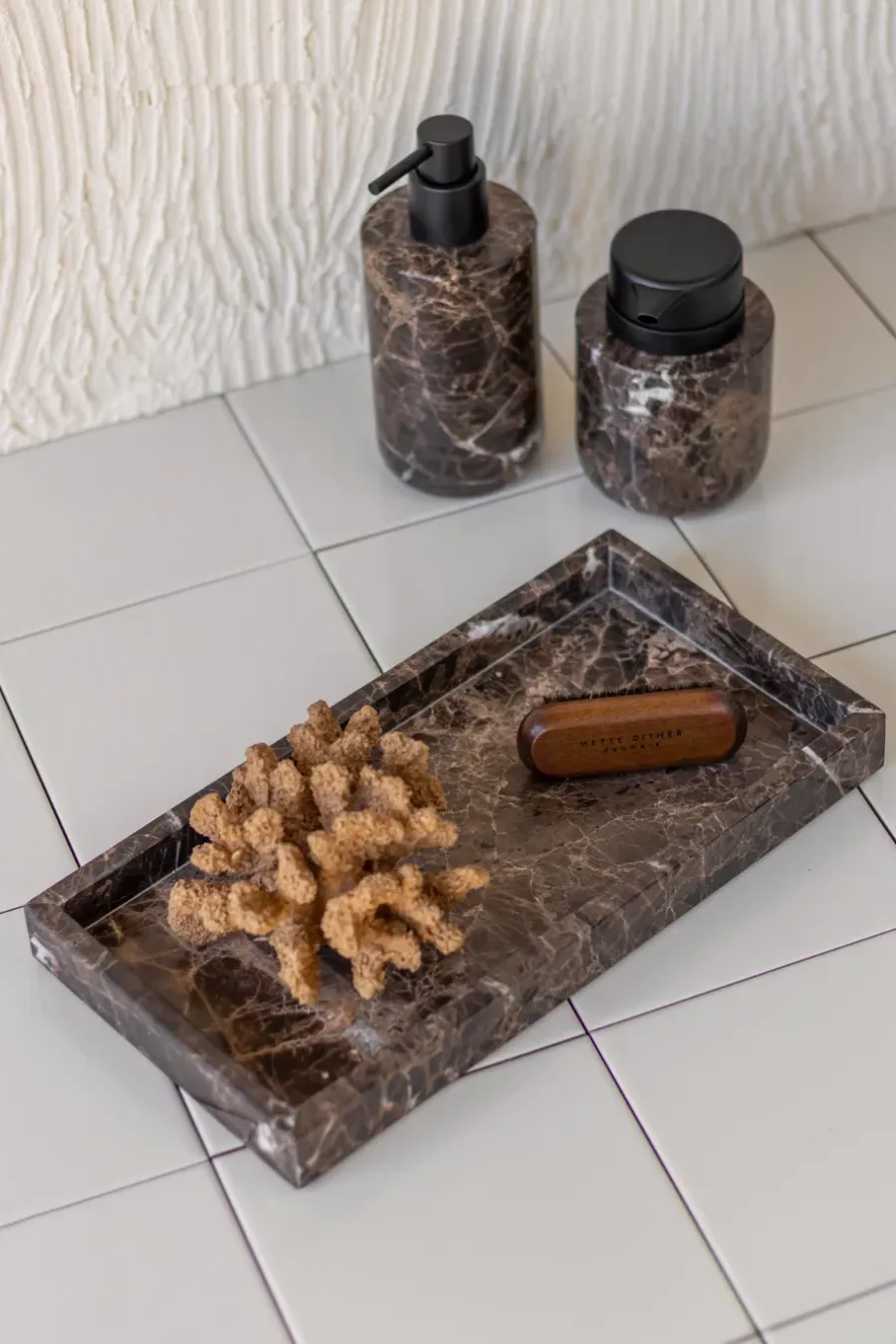 Mette Ditmer Marble dienblad 16x31 cm, Bruin< Decoratieve Accessoires|Decoratieve Dienbladen