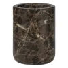Mette Ditmer Marble tandeborstelbeker 10 cm, Bruin< Tandenborstelhouders