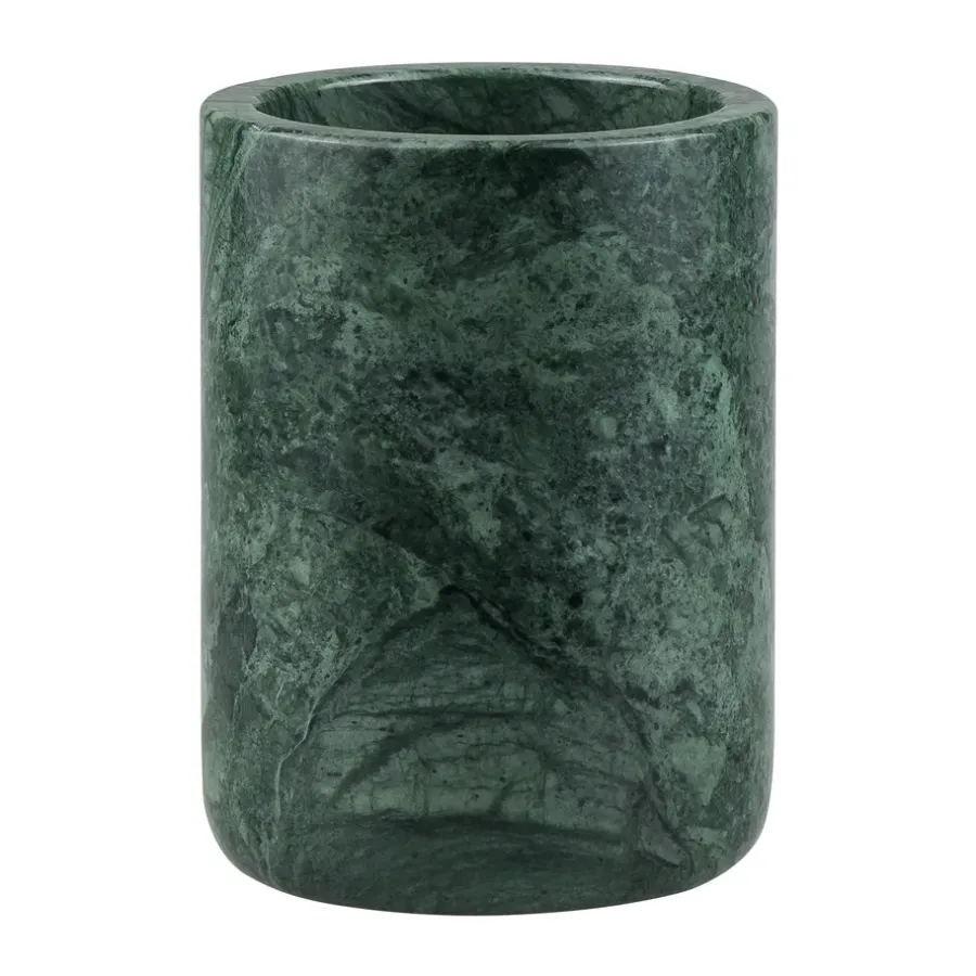 Mette Ditmer Marble tandeborstelbeker 10 cm, Dark forest< Tandenborstelhouders