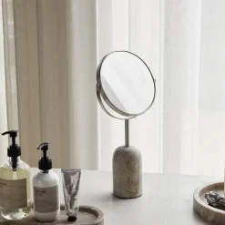 Meraki Marble tweezijdige spiegel, Beige< Tafelspiegels