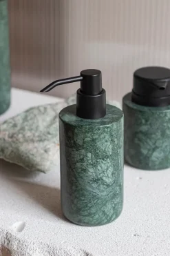 Mette Ditmer Marble zeeppomp 17,5 cm, Dark forest< Zeepdispensers & Zeepschaaltjes