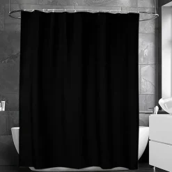 Etol Design Match Douchegordijn 200x240 cm, extra lang (zwart)< Douchegordijnen