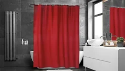 Etol Design Match Douchegordijn 200x240 cm, extra hoog (rood)< Douchegordijnen