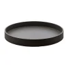 Mojoo Matt gelakt decoratief dienblad Ø30x4 cm, Black< Decoratieve Accessoires|Decoratieve Dienbladen