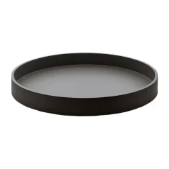 Mojoo Matt gelakt decoratief dienblad Ø30x4 cm, Black< Decoratieve Accessoires|Decoratieve Dienbladen