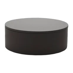 Mojoo Matt zwart gelakte opbergdoos Ø20x7 cm, Black< Dozen & Boxen
