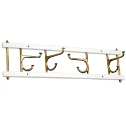 Essem Design Maxi 4 Dekorativ kapstok, Wit-messing< Haken & Hangers