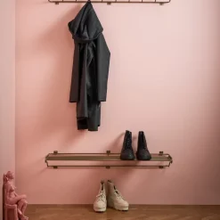 Maze Shoe Shelf L, messing< Schoenenrekken