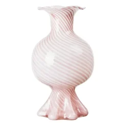 Broste Copenhagen Mella vaas 30 cm, Fairy pink-off white< Vazen
