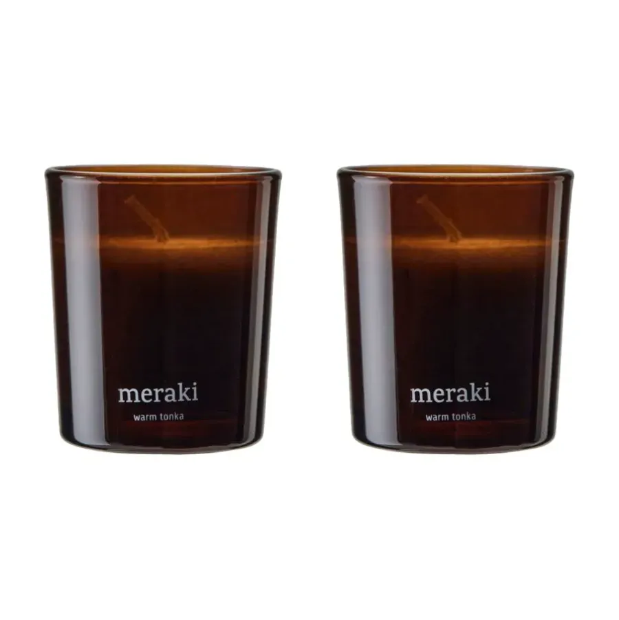 Meraki geurkaars 12 uur 2-pack, Warm tonka< Geurkaarsen & Aroma Diffusers