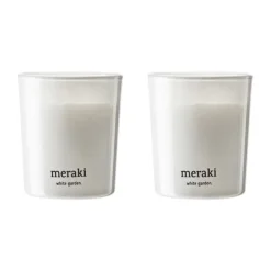 Meraki geurkaars 12 uur 2-pack, White garden< Geurkaarsen & Aroma Diffusers