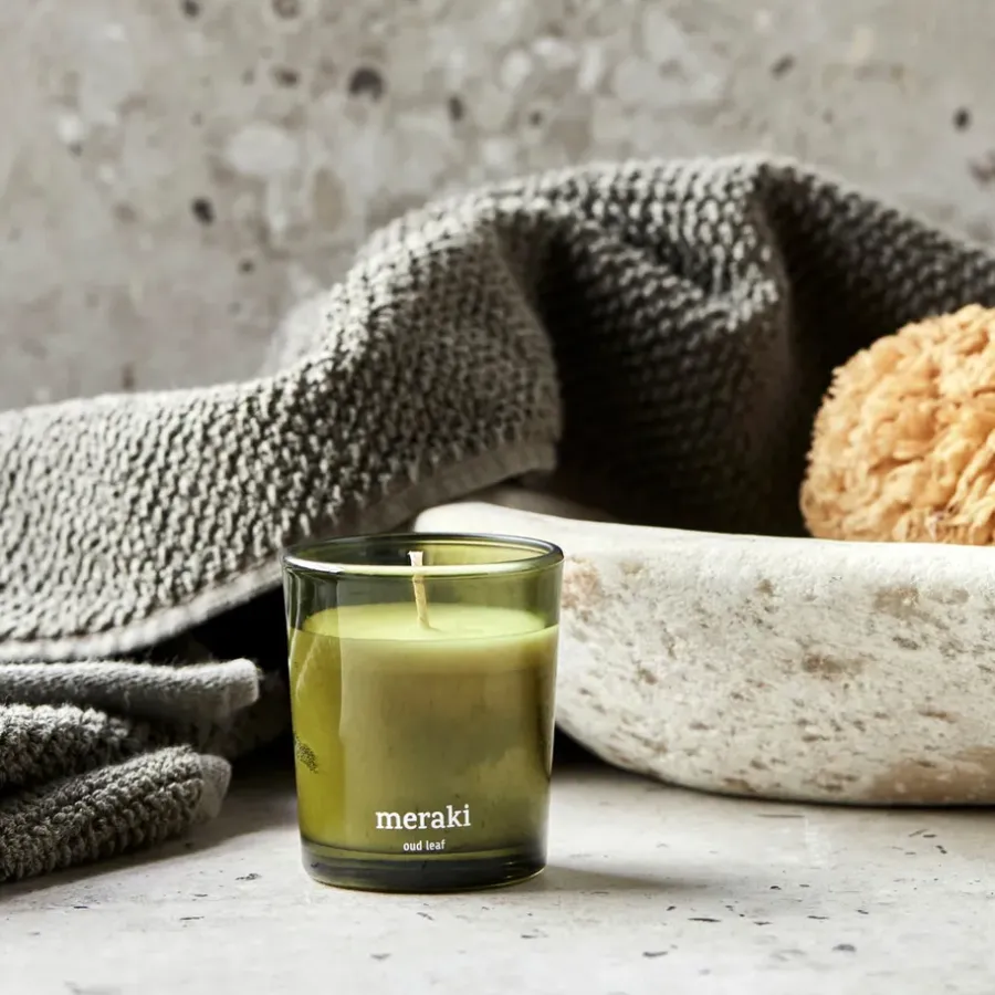 Meraki geurkaars 12 uur 2-pack, Oud leaf< Geurkaarsen & Aroma Diffusers