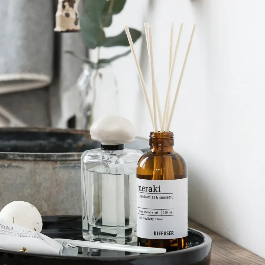Meraki geurstokjes, sandcastles & sunsets< Geurkaarsen & Aroma Diffusers