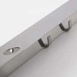 Meraki plank met flessenhanger en haak, Geborsteld staal< Planken & Planksystemen