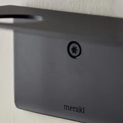 Meraki plank met flessenhanger en haak, Geborstelde zwarte afwerking< Planken & Planksystemen