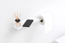 Brabantia MindSet toiletrolhouder met plankje , Mineral Fresh White< Toiletpapierhouders