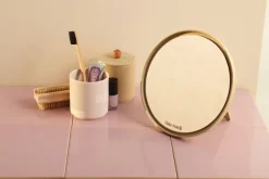 Design Letters Mirror Mirror tafelspiegel Ø21 cm, Beige< Tafelspiegels
