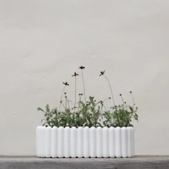 DBKD Mist bloempot ovaal, White< Bloempotten