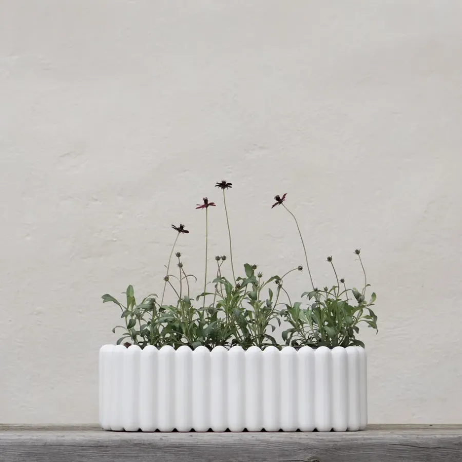 DBKD Mist bloempot ovaal, White< Bloempotten