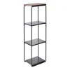Maze Mixrack Floor Shelf L rek 26x19x82,2 cm, Stained oak-black< Planken & Planksystemen