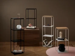 Maze Mixrack Floor Shelf L rek 26x19x82,2 cm, Stained oak-black< Planken & Planksystemen